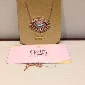 NWT Swarovski Gold Evil Eye Necklace